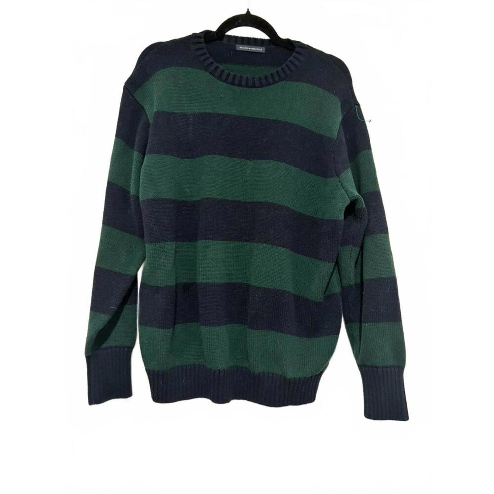 Brandy Melville womans sweater blue/green striped sz L SZ TAG MISSING #1564